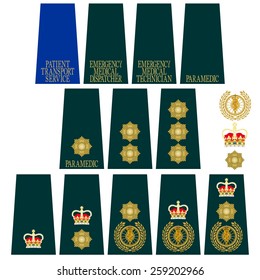 Insignia of the Medical Service of Great Britain. Illustration on white background.