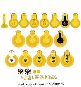 Insignia naval crews of His Imperial Majesty in Russia. The illustration on a white background.