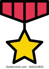 insignia vector flat color icon 