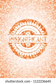 Insignificant abstract orange mosaic emblem