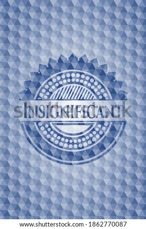 Insignificant blue hexagon emblem. Vector Illustration. Detailed. 