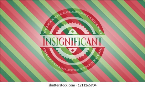 Insignificant christmas colors style badge.