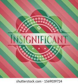 Insignificant christmas colors style badge. Vector Illustration. Detailed.