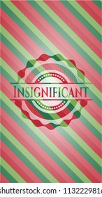 Insignificant christmas emblem background.