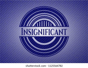 Insignificant emblem with jean background