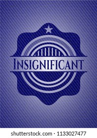 Insignificant emblem with jean high quality background