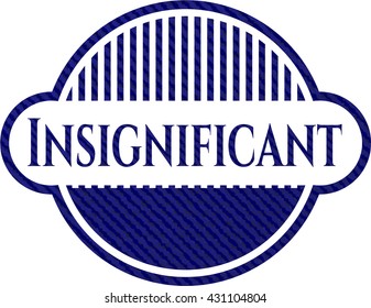 Insignificant emblem with jean high quality background