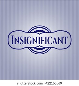 Insignificant emblem with jean texture