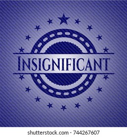 Insignificant emblem with jean texture