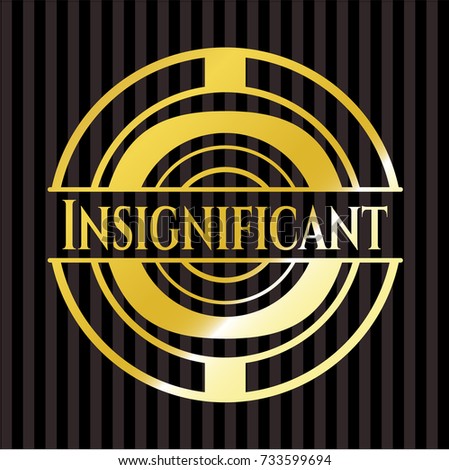 Insignificant gold emblem or badge