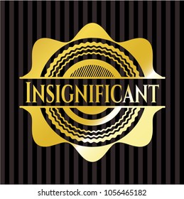   Insignificant gold shiny badge