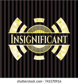 Insignificant golden emblem or badge