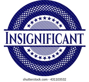 Insignificant jean or denim emblem or badge background