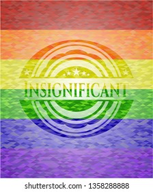 Insignificant lgbt colors emblem 