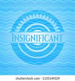 Insignificant light blue water wave style badge.