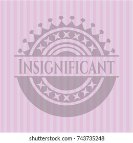 Insignificant pink emblem