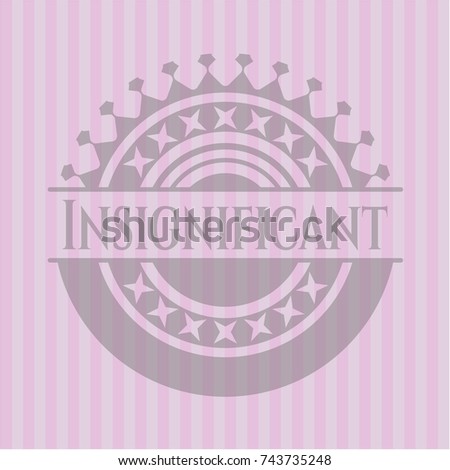 Insignificant pink emblem