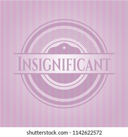 Insignificant pink emblem. Retro