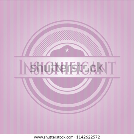Insignificant pink emblem. Retro