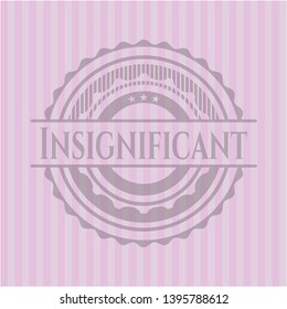 Insignificant pink emblem. Retro. Vector Illustration. Detailed.