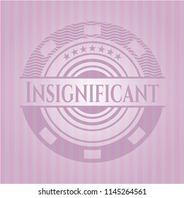 Insignificant realistic pink emblem