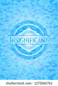 Insignificant realistic sky blue emblem. Mosaic background