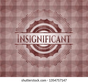 Insignificant red badge with geometric background. Seamless.
