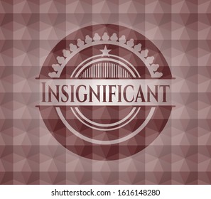 Insignificant red badge with geometric pattern. Seamless.