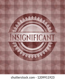 Insignificant red seamless polygonal badge.