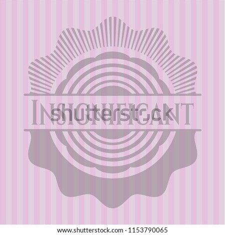Insignificant retro pink emblem
