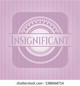 Insignificant retro pink emblem. Vector Illustration. Detailed.