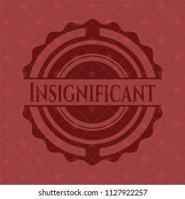 Insignificant retro red emblem