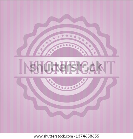 Insignificant retro style pink emblem