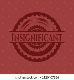 Insignificant retro style red emblem