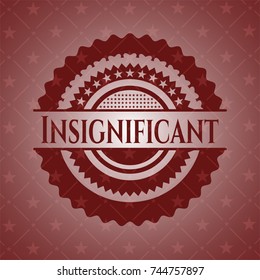 Insignificant retro style red emblem