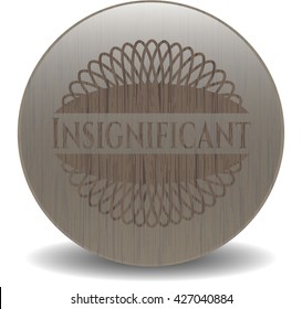 Insignificant retro style wooden emblem