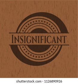 Insignificant retro wooden emblem