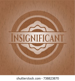 Insignificant retro wooden emblem