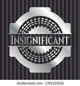 Insignificant silver shiny badge. Vector Illustration. Mosaic.