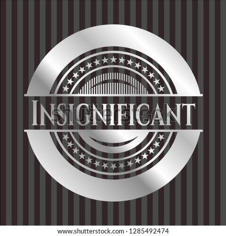 Insignificant silver shiny emblem