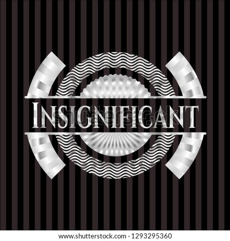 Insignificant silvery shiny emblem