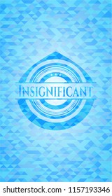 Insignificant sky blue mosaic emblem