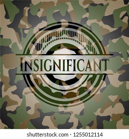 Insignificant written on a camouflage texture