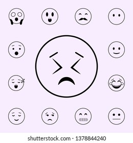 insistence icon. Emoji icons universal set for web and mobile