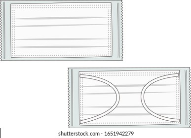 insividual packing medical mask vector image
