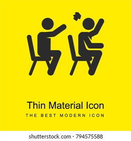 Insolent bright yellow material minimal icon or logo design