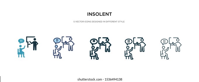 insolent icon in different style vector illustration. two colored and black insolent vector icons designed in filled, outline, line and stroke style can be used for web, mobile, ui