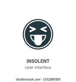 Insolent vector icon on white background. Flat vector insolent icon symbol sign from modern user interface collection for mobile concept and web apps design.