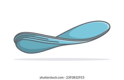 Insoles for a comfortable and healthy walk. Vector Orthotic insole icon in the style of a flat lay from Orthotic goods icon set.
