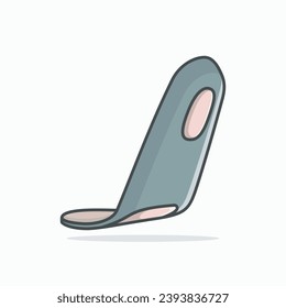Insoles for a comfortable and healthy walk. Vector Orthotic insole icon in the style of a flat lay from Orthotic goods icon set.